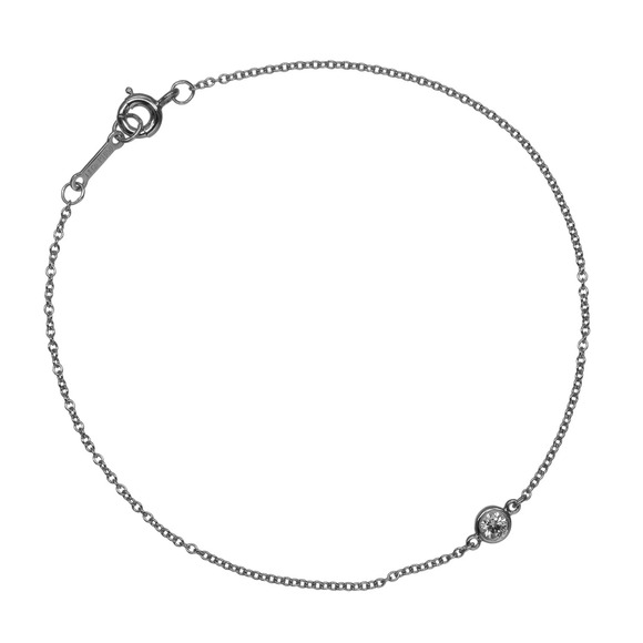 Tiffany & Co. Jewelry - TIFFANY Silver Diamond Charm Bracelet